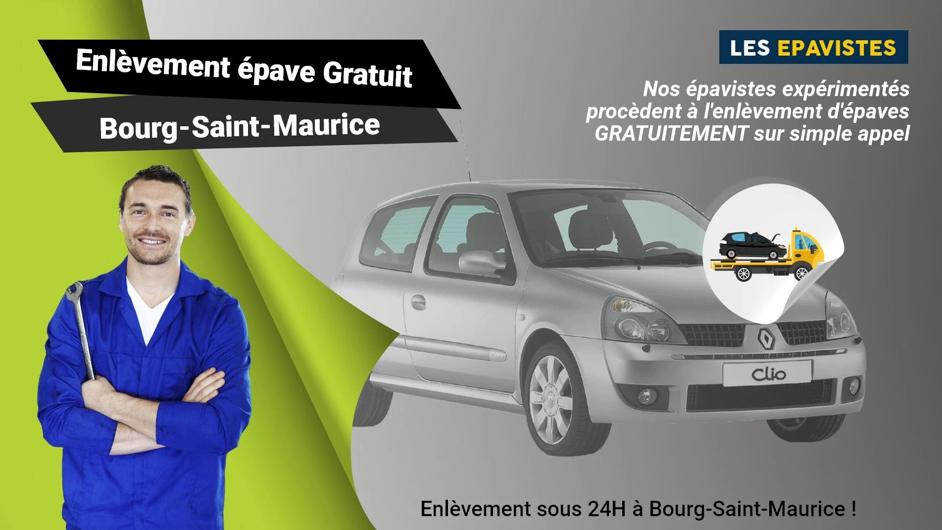 épaviste gratuit à Bourg-Saint-Maurice, contactez le 01.88.33.49.70
