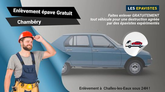 Pour bénéficier d'un service gratuit d'enlèvement d'épave à Chambéry, veuillez prendre contact au 01.88.33.49.70.
