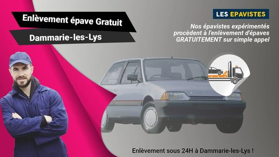 Pour vous débarrasser de votre voiture hors d'usage à Dammarie-les-Lys, contactez notre service d'épaviste gratuit au **téléphone**.
