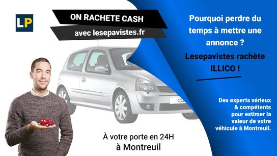 Nous vous proposons de vous charger du rachat de votre voiture d'occasion à Montreuil.
