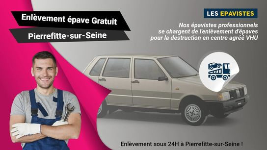 Pour bénéficier d'un service gratuit d'enlèvement d'épave à Pierrefitte-sur-Seine, veuillez contacter le numéro de téléphone suivant : 01.88.33.49.70.