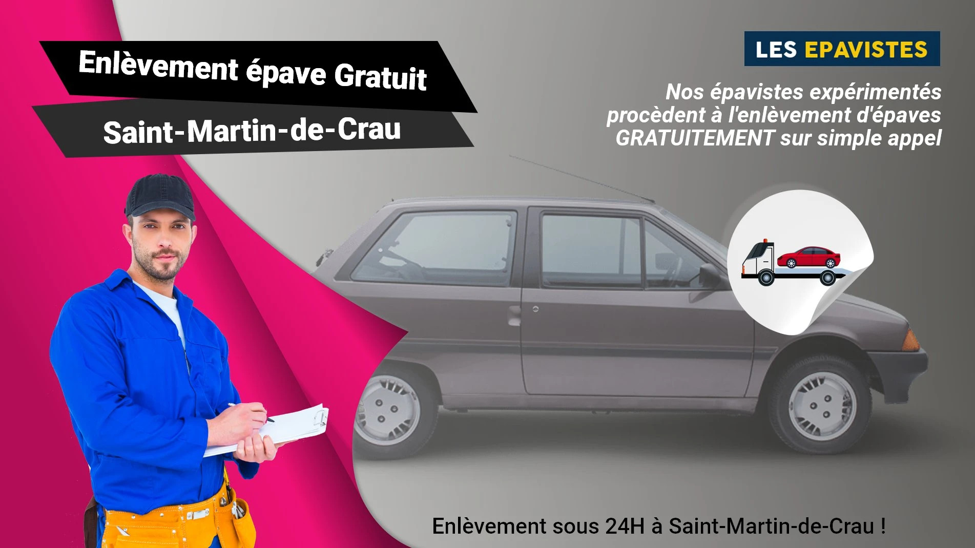 épaviste gratuit à Saint-Martin-de-Crau, contactez le 04.84.89.46.80