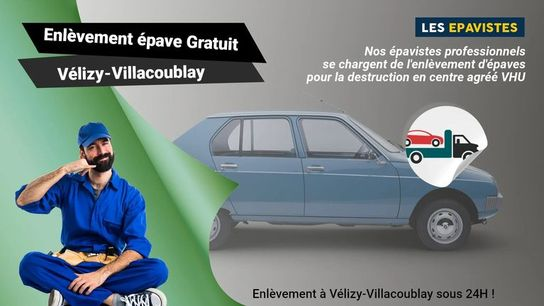 Si vous recherchez un épaviste gratuit à Vélizy-Villacoublay, n'hésitez pas à nous contacter par téléphone au 01.88.33.49.70. Nos services professionnels vous garantissent une prise en charge rapide et efficace de votre véhicule hors d'usage.