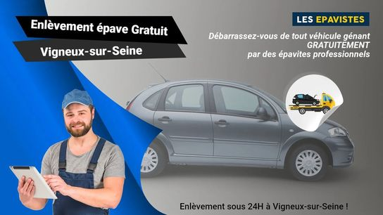 Si vous recherchez un service d'épaviste gratuit à Vigneux-sur-Seine, n'hésitez pas à nous contacter au 01.88.33.49.70. Nous sommes là pour vous aider !
